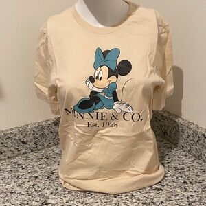 Bella Canvas Cream and Teal Minnie Mouse Tee